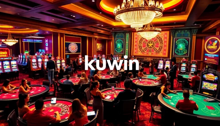 Experience the thrill of kuwin, where players enjoy live casino games at luxurious tables surrounded by slot machines.