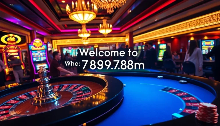 Players betting at the roulette table in a lively casino scene at 789f.com.