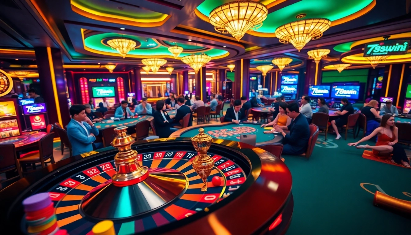 Experience the thrill of gambling with đăng nhập 789win at the exciting roulette table filled with colorful chips.